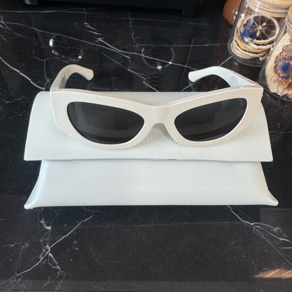 Burberry White Cat-Eye Sunglasses